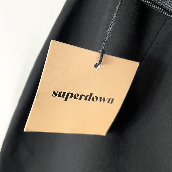 Superdown Naomi Jumpsuit Black Strapless NO BELT Straight‎ Leg Ankle Sz S - Picture 9 of 10